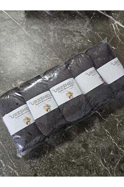 urzsmell خيط حياكة قطني 5 عبوات 500 جرام. اللون البني (الكمية 100 جرام، 200 متر)