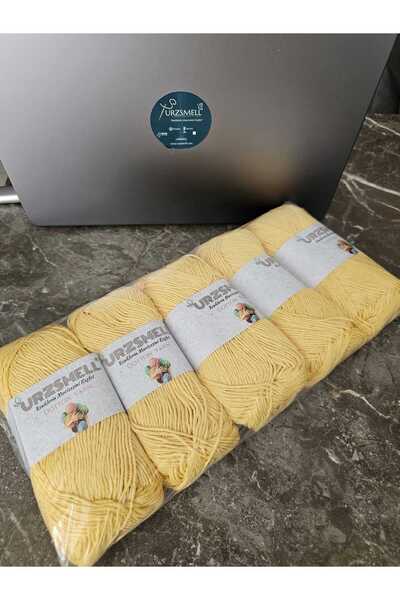 urzsmell Cotton Knitting Yarn 5-Pack 500 Gr. Sari (100Gr, 200Mt Dir.)