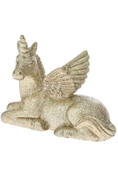 Iliadis Alexandros Decorațiune de Crăciun, unicorn, din rășină, auriu cu scli...