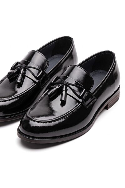 RAYVORA Men's Patent Leather Laceless Tasseled Thermo Sole Classic Shoes Suit...
