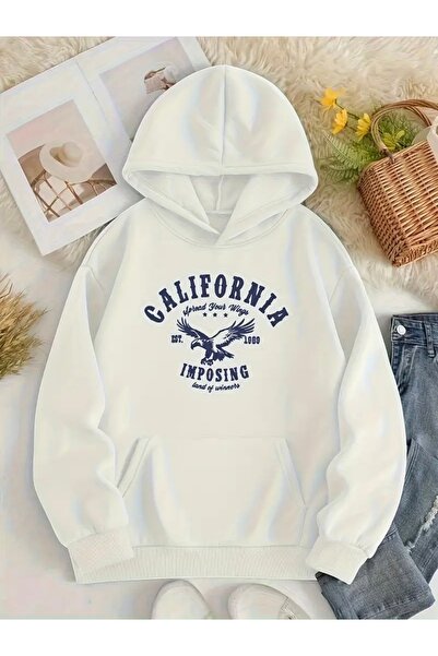 FUFLUNS California Eagle Printed Oversized Unisex Women'S/Men's Hooded Sweats...