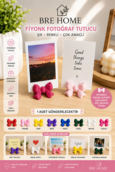 BRE HOME Fiyonk Fotoğraf Tutucu Dekoratif Masaüstü Fotoğraf Standı Not Kartı ...