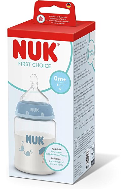 Nuk First Choice PP Biberon, 150 ml, Balina