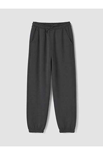 LC Waikiki Ozmarka New Season Anthracite Boys' Sweatpants with Elastic Waist