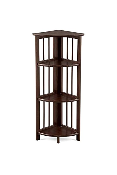 Generic Casual Home 315-128 4-Shelf Corner Truffle Brown fold Bookcase