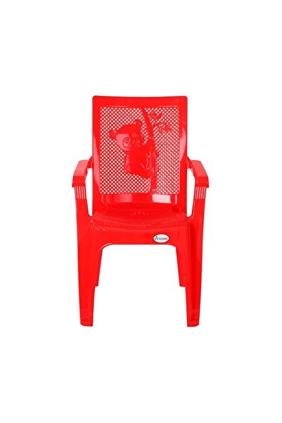 Generic Esqube Baby Chair Panda (Plain) - Plastic Study Chair Red