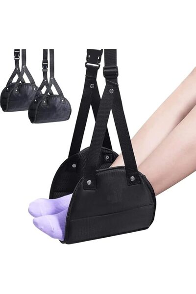 Generic Bolivia's Airplane Foot Hammock, Portable 4oz Memory Foam Support, Ad...