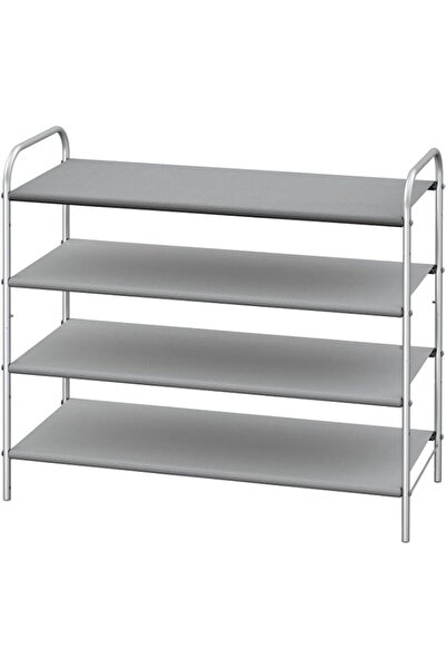 Generic Simple Houseware 4-Tier Shoe Rack Storage Organizer Grey BO-045-3