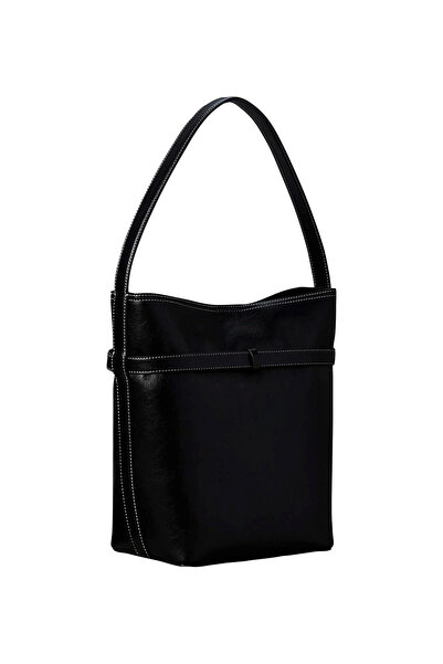 Calvin Klein Siyah Kadın Omuz Çantası BUCKLE MEDIUM BUCKET