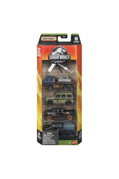 Matchbox Jurassic World 5-Car Set, 1:64