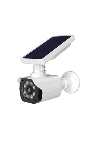 Generic Rubik Dummy CCTV Camera With Motion Sensor Solar Light, Red Flashing ...