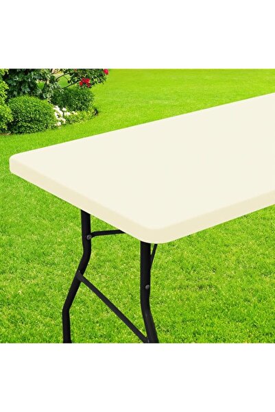 Generic smiry Rectangle Picnic Table Cloth, Waterproof Elastic Fitted Tablecl...