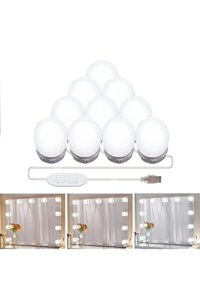 Generic Hollywood LED Vanity Lights Strip Kit, with 10 Dimmable Light Bulbs, ...