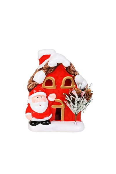 Generic FAM Santa House Light-Up Christmas Decoration - Snow House Ornament -...