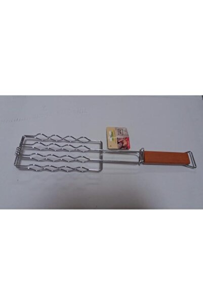 Generic Paradiso Sausage Grilling Rack 17x8cm with Wooden Handle - BBQ Hot Do...