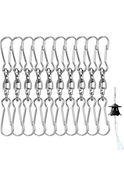 Generic 5 Pack Swivel Spinning Hooks 360° Rotating Dual Clip Hangers, Stainle...