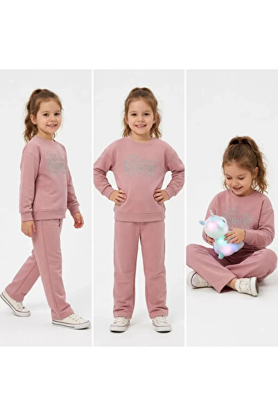 DMR Elegance 5/12 years old stone embellished cotton jersey children's set