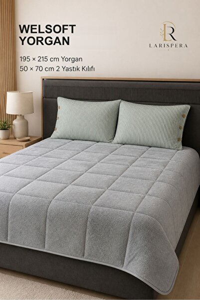 Larispera Set pilota dublă cu dungi Welsoft 195x215 cm |   2 bucăți de huse d...