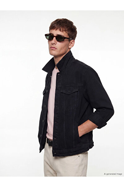 LC Waikiki Lcw Jeans Black Regular Fit Men's Jean Jacket
