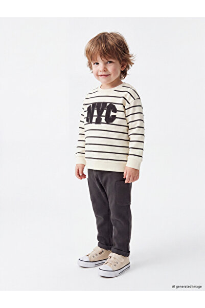 LC Waikiki Rmz Gi̇yi̇m Farkiyla Nyc Printed Baby Boy Set