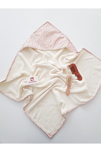 ib ilkimbebe Baby Bath Towel with Hood, 100% Cotton, Newborn Product 80X80 cm