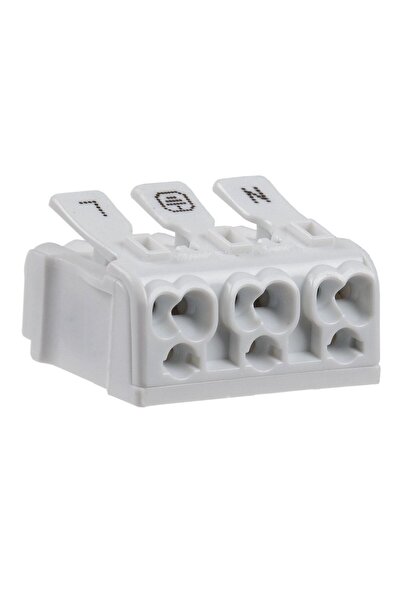 OEM Clema rapida cu arc KSP3-L+N+PE, plastic + cupru stanat, set 10 bucati