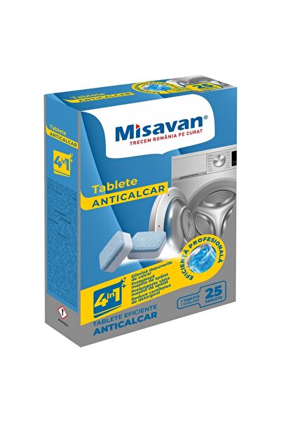 OEM Таблетки против котлен камък, Мисаван 4 в 1, за перални машини, 25 броя /...