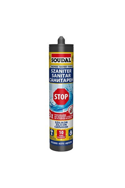 OEM Soudal Stop sanitary silicone, waterproof, transparent, 280 ml