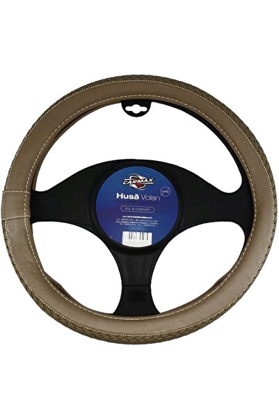 OEM Калъф за волан на кола Carmax Premium, изкуствена кожа, бежов, D 37 - 43 см