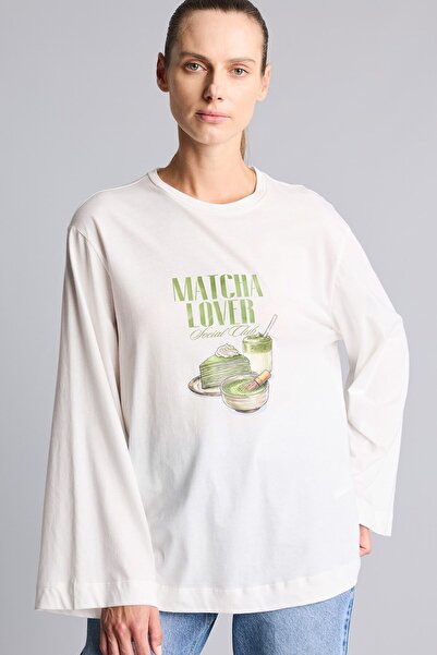 DeFacto Tricou cu mânecă lungă și decolteu rotund, imprimat I6906AX26HS