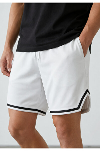 FAVORİST Men's Striped Vorteks Shorts Comfortable Fit