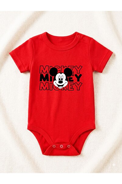 venüsdijital Mickey Custom Design Printed Baby Bodysuit