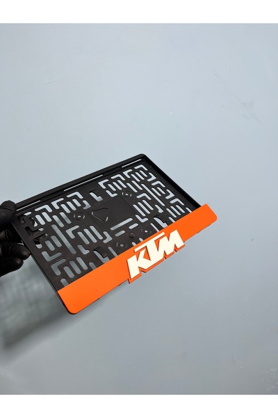 3ALAZERPLEKSİ TURUNCU BEYAZ KTM MOTOR PLAKALIĞI
