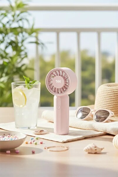 Miniso Lisanslı Ultra Mini 1200mAh El Tipi Vantilatör Pembe – Yüksek Hızlı Se...