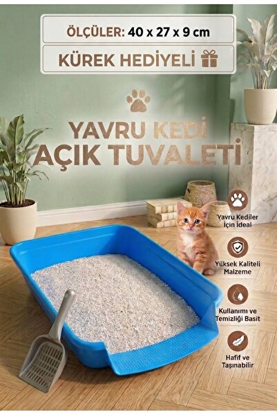 Orgakitty Yavru Kedi Tuvaleti ve Kürek Seti 40cm x 27cm x 9cm