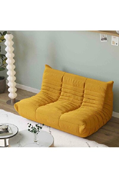Generic Canapea mică din spumă pentru Studio sau Birou, 100x130x70 cm - Galben