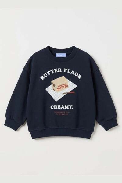 NOBLEKIDS La Ciel Paris Boys' Printed Sweatshirt Navy Blue