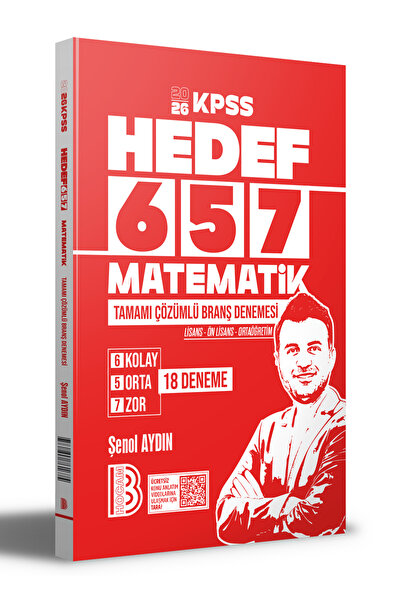 Benim Hocam Yayınları 2026 KPSS HEDEF 657 Matematik Tamamı Çözümlü Branş Dene...