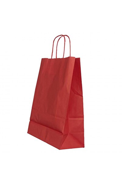 MC Micostore Punga hartie maner rasucit 22 x 10 x 31 cm rosu/alb papiroti