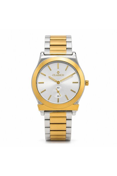 Clasico Minimal Men's Watch – 40mm Silver Sunray Dial, Small Seconds Sub-Dial...