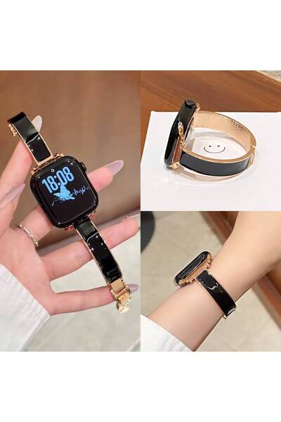 story aksesuar Apple Watch Uyumlu İnce Metal Bilezik Kordon 38/40/41/42/44/45...