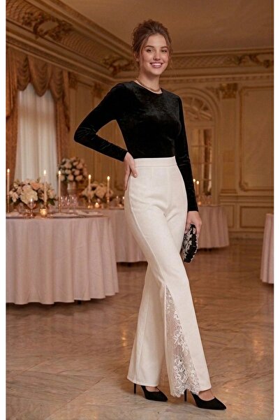 COMS'S Lace Flared Leggings