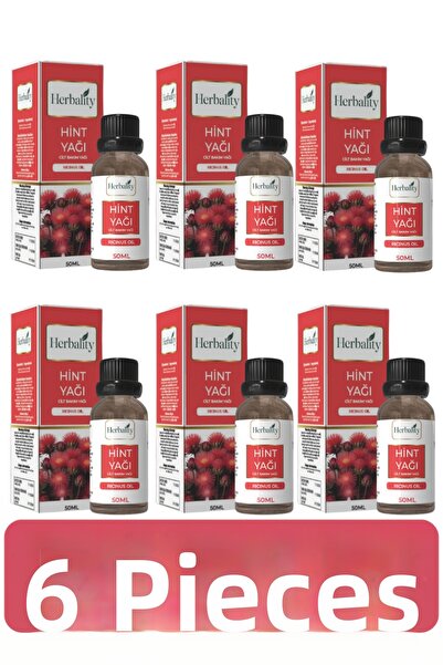 herbalıty Castor Oil 50 ml 6*Pcs