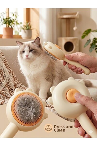 Kinlee "Cat Hair Removal Brush – Automatic Cleaning, Pet Comb"