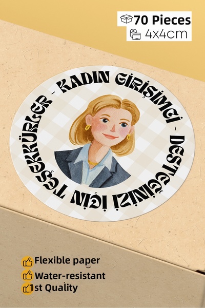alışveriş kurdu ملصق لاصق لملصقات المنتجات الخاصة بتعبئة الشحن من قبل النساء ...