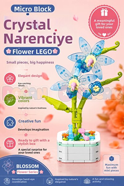 Doğan Oyuncak Dünyası Micro Block Crystal Citrus Flower Lego - Lego Sets Mini...