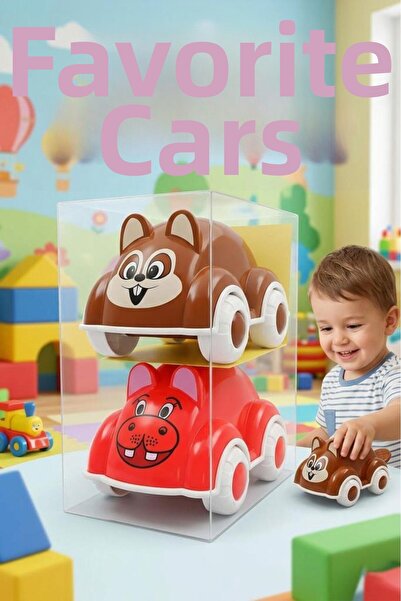 Tıfıl Toys Cute Animal Cars! Set of 2 Colorful Different Animal Shaped Fun To...