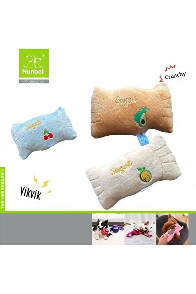 Nunbell Squeaky Plush Pillow Dog Toy 17 cm (1 Piece)