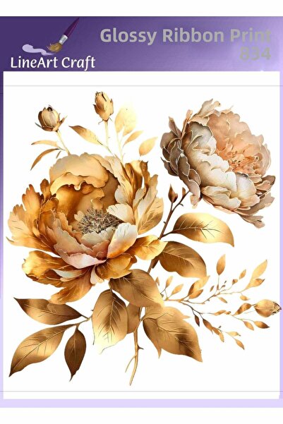 LİNEART Iron-On Rubon Transfer Printing for Wood & Fabric Transfer No:Rb834-3...