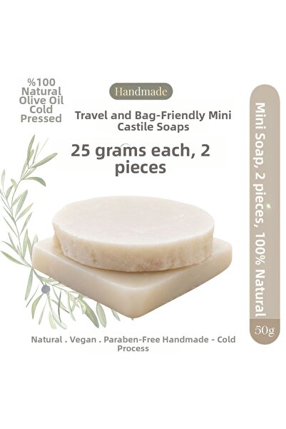 Seçkin Trend 100% Natural Handmade Travel Castile Soap, 2X25Gr in Mini Bag, P...